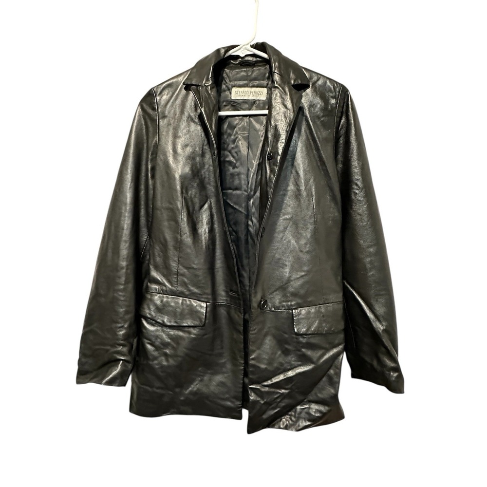 Stefano Peruzzi‎ Jacket Womens Vintage Size 4 (US) Small Italian Leather EUC